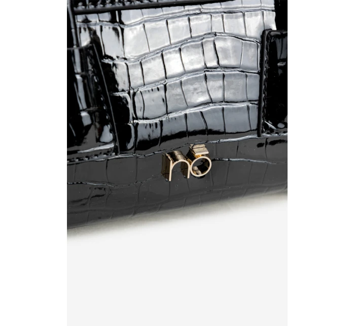 Malá kabelka kufřík s reliéfním vzorem NOBO BAG5800-M20 Černá