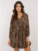 Sukienka DHJ SK czarno beżowy model 20535923 - FPrice Sukienka DHJ SK czarno beżowy model 20535923 - FPrice