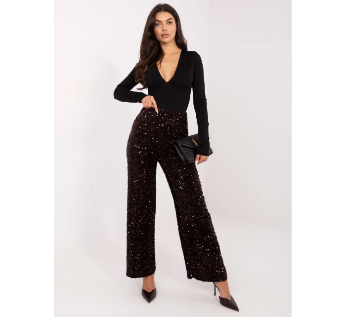 Spodnie MI SP model 21749888 ciemny brązowy - FPrice Spodnie MI SP model 21749888 ciemny brązowy - FPrice