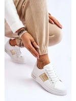 Klasické sportovní boty bílé a zlaté Follow Me Klasické sportovní boty bílé a zlaté Follow Me