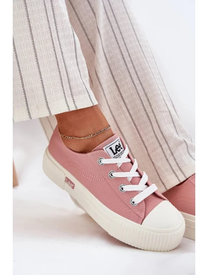Dámské trampky na platformě LEE ISLA C WOMEN LOW – růžové
