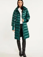 Dámský kabáty péřový s prošíváním Bottle 230-009 Tmavě zelená - Monnari