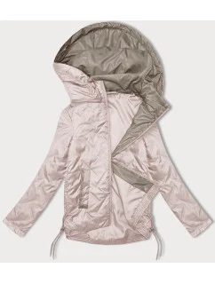 Perleťově růžová dámská bunda se stahovacími boky S'West (B8360-51)