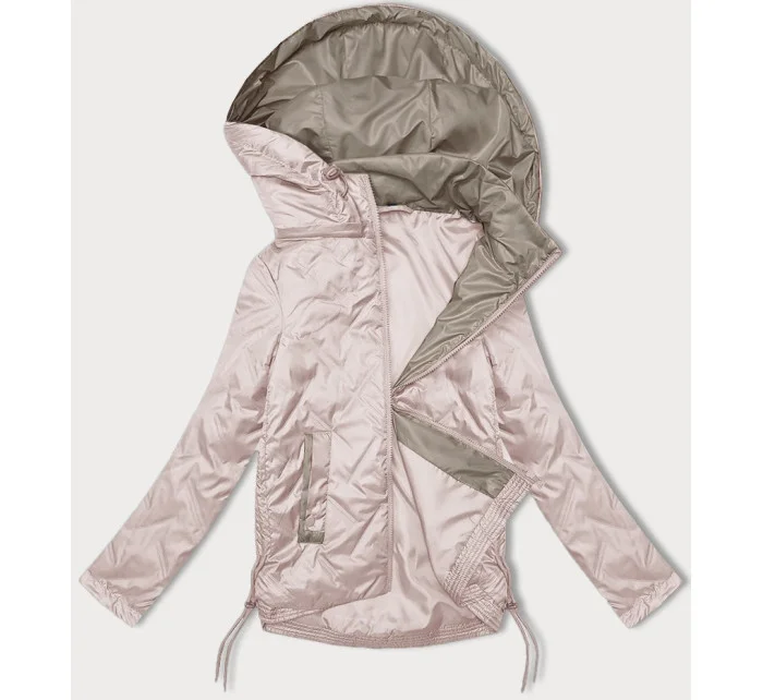 Perleťově růžová dámská bunda se stahovacími boky S'West (B8360-51)