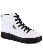 Kožené boty na platformě W model 21307454 white - FILIPPO