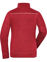 Daiber JN 897 Dámská pracovní pletená fleece bunda - Solid 02.0897 red melange/black Daiber JN 897 Dámská pracovní pletená fleece bunda - Solid 02.0897 red melange/black