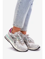 Semišové Sportovní Boty Tenisky Dámské D.Franklin Ztlumená Bílá DFSH387005 Semišové Sportovní Boty Tenisky Dámské D.Franklin Ztlumená Bílá DFSH387005