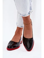 Kožené lakované baleríny Maciejka K7463-01 Černé