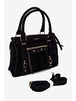 Eko semišová kabelka s přívěskem Černá model 22220865 - Flora&Co Eko semišová kabelka s přívěskem Černá model 22220865 - Flora&Co