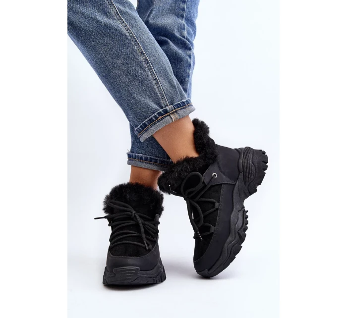 Dámské Trapper Boty S Kožešinou Černé model 20042290 - Kesi Dámské Trapper Boty S Kožešinou Černé model 20042290 - Kesi