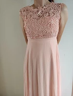 Dámské šaty dlouhé Lenka korálově růžové - EVA&LOLA