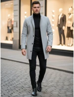 Pánský kabát šedý model 21963863 - Dstreet