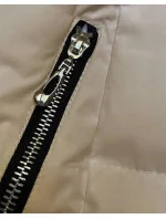 Světle béžová delší dámská zimní bunda model 21246127 - J.STYLE