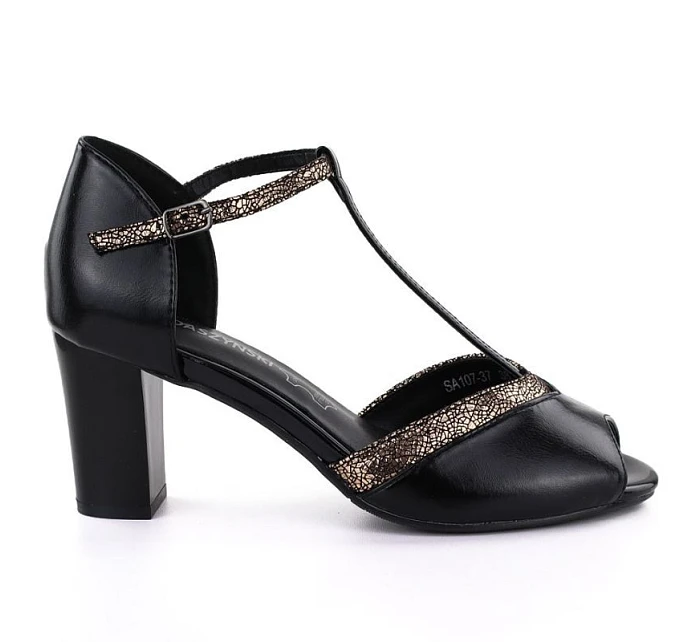 Lodičky s otevřenou špičkou černé M.Daszynski model 22072513 - M. Daszyński