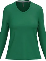 Kariban K 382 Dámské tričko do V s dl. rukávem 20.K382 kelly green