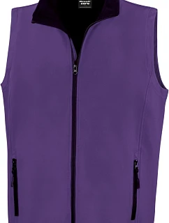 Result R 232M Pánská 2-vrstvá softshell vesta "Printable" 30.232M purple/black
