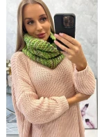 model 18752037 Dámská čepice s kapucí zelená neonová - K-Fashion model 18752037 Dámská čepice s kapucí zelená neonová - K-Fashion