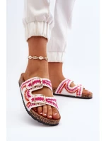 Dámské Bílé Sandály Na Korkové Podrážce model 21649751 - Boto Dámské Bílé Sandály Na Korkové Podrážce model 21649751 - Boto