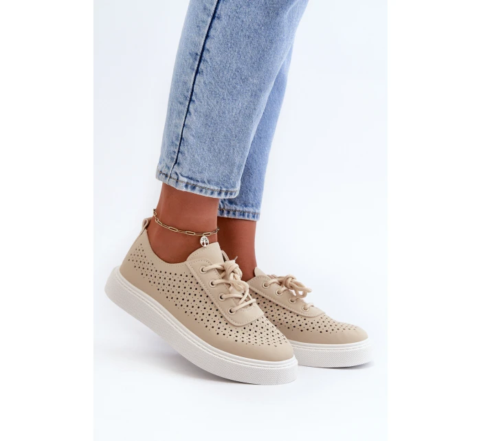 Průchozí Tenisky Na Platformě Beige Tanvi Průchozí Tenisky Na Platformě Beige Tanvi