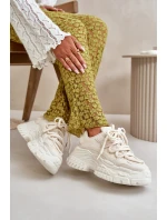 Dámské tenisky na masivní světle béžové model 21667369 - Boto Dámské tenisky na masivní světle béžové model 21667369 - Boto