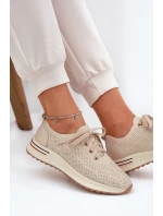 Dámské Kožené Lehká Polobotky model 21691712 Béžové - Artiker