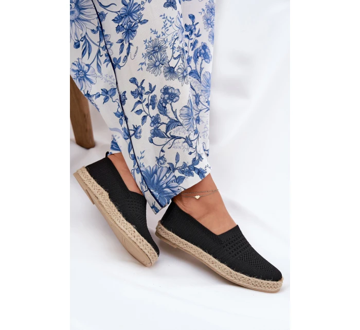 Dámské Espadrilky S Pletením model 21691973 Černé - VINCEZA