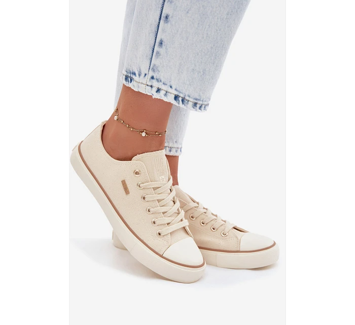 Dámské nízké tenisky Big Star model 22069453 Béžové - Big Star Shoes Dámské nízké tenisky Big Star model 22069453 Béžové - Big Star Shoes