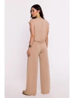 B288 Viskózový zavinovací top s výstřihem do V - cappuccino B288 Viskózový zavinovací top s výstřihem do V - cappuccino