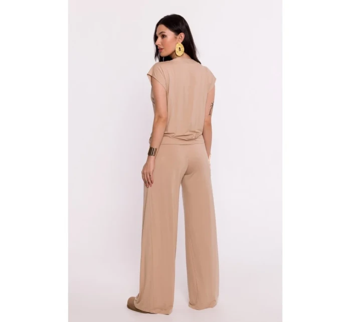 B288 Viskózový zavinovací top s výstřihem do V - cappuccino B288 Viskózový zavinovací top s výstřihem do V - cappuccino