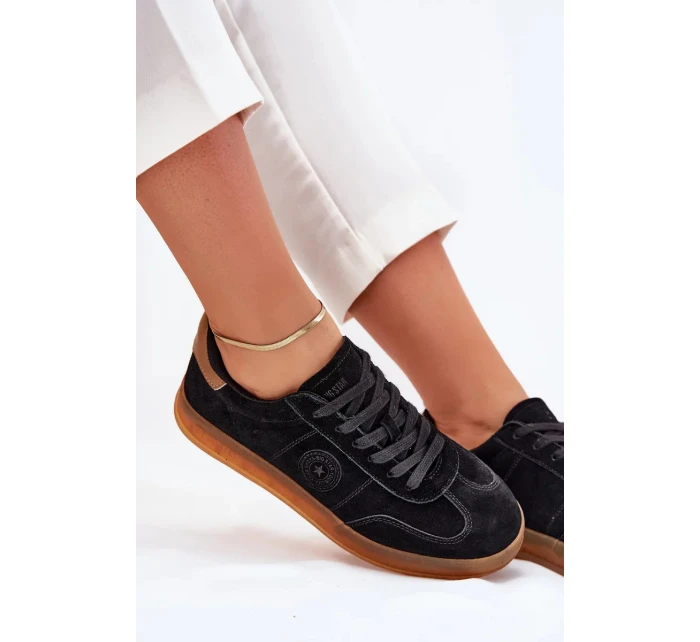 Dámské semišové tenisky na platformě Big Star – černé Dámské semišové tenisky na platformě Big Star – černé
