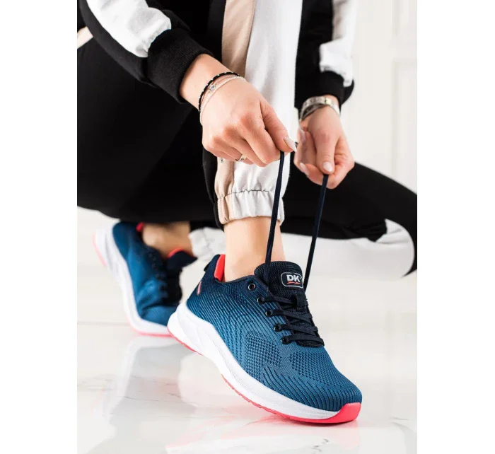 Výborné modré dámské  tenisky bez podpatku