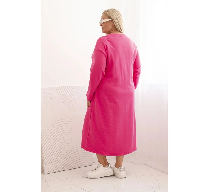 Dámská Plus Size s výšivkou růžová model 21282639 - K-Fashion