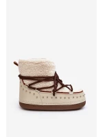 Dámské zateplené sněhule Bežové model 21637486 - Boto