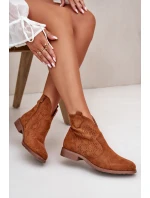 Dámské Botky S  Na Plochém Podpatku Camel model 21668258 - S.Barski