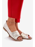 Kožené Elegantní Baletky S   Zlatý model 21692931 - Zazoo