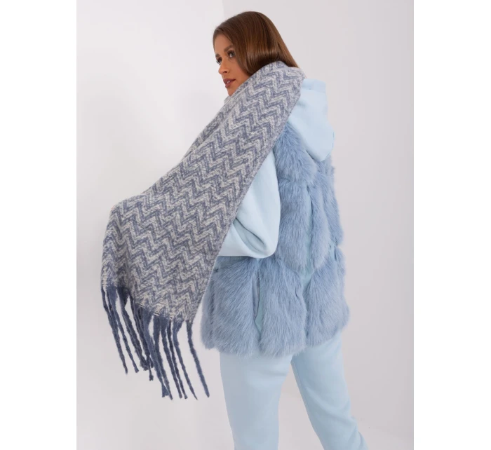 Szalik AT SZ model 18985267 biało niebieski - FPrice