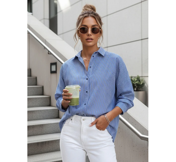 Dámské oversize tričko BLISS modré FashionStreet DY0351