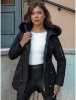 Dámská zimní bunda parka s kožešinou ERISS černá FashionStreet TY4551