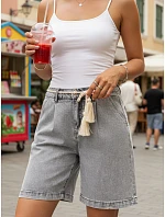 Dámské džínové šortky šedé FashionStreet SY0510