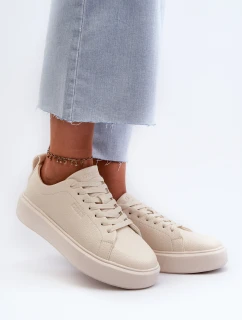 Lehké dámské tenisky Big Star model 21658712 Memory Foam System Beige - Big Star Shoes