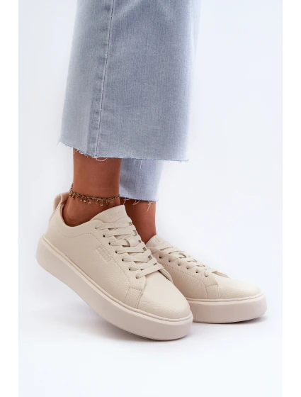 Lehké dámské tenisky Big Star model 21658712 Memory Foam System Beige - Big Star Shoes Lehké dámské tenisky Big Star model 21658712 Memory Foam System Beige - Big Star Shoes