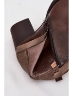 Zateplené dámské kotníkové boty na vysokém podpatku z eko kůže čokoládové talianské