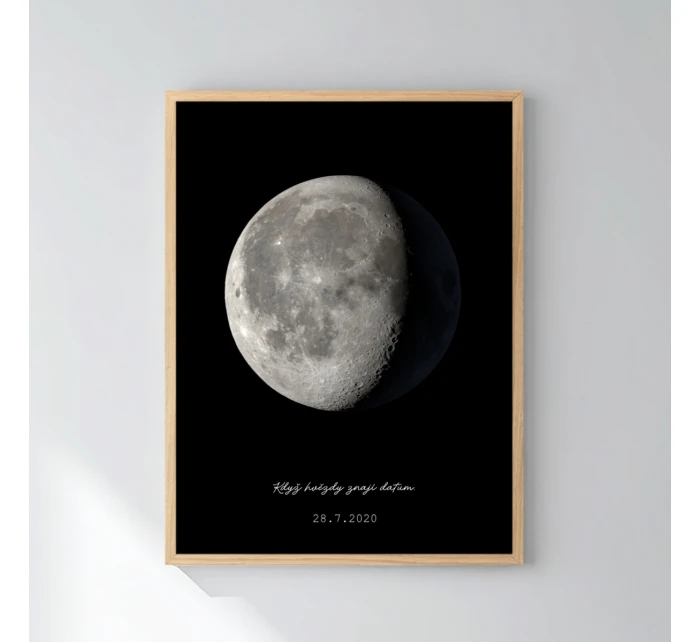 Personalizovaný magický fotoobraz v rámu - 30x40 - měsíční fáze Personalizovaný magický fotoobraz v rámu - 30x40 - měsíční fáze