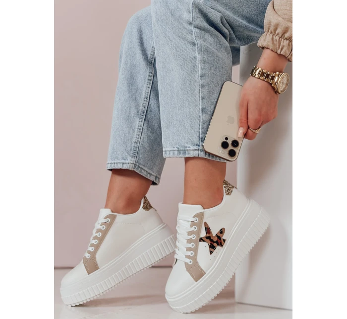 Dámské tenisky na platformě STARPAN beige FashionStreet ZY0869