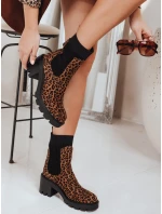 Dámské semišové kozačky s leopardím vzorem v hnědé barvě FashionStreet ZY1260 Dámské semišové kozačky s leopardím vzorem v hnědé barvě FashionStreet ZY1260