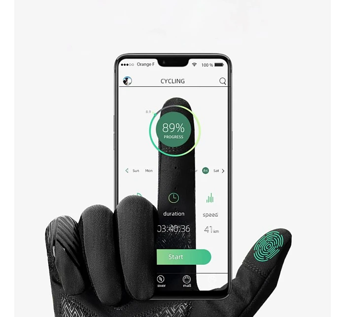 Cyklistické rukavice Rockbros  velikost: černé model 22083564 - Hikvision