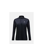 Tričko PEAK PERFORMANCE Player Longsleeve Polo Men, černé Tričko PEAK PERFORMANCE Player Longsleeve Polo Men, černé