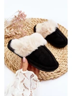 Dětské Pantofle S Kožešinou Černé Befana Dětské Pantofle S Kožešinou Černé Befana