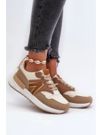 Dámské tenisky z ekologické kůže hnědé model 21657641 - Boto Dámské tenisky z ekologické kůže hnědé model 21657641 - Boto