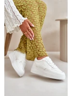 Dámské Tenisky Na Platformě S Dekorativním Šněrováním Bílé model 21667752 - Boto Dámské Tenisky Na Platformě S Dekorativním Šněrováním Bílé model 21667752 - Boto